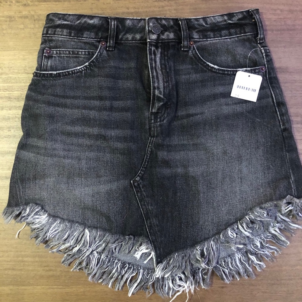 Free people acid wash skirt